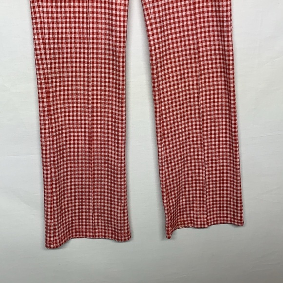 Free People Red Plaid Checkered Pants - Picture 3 of 9